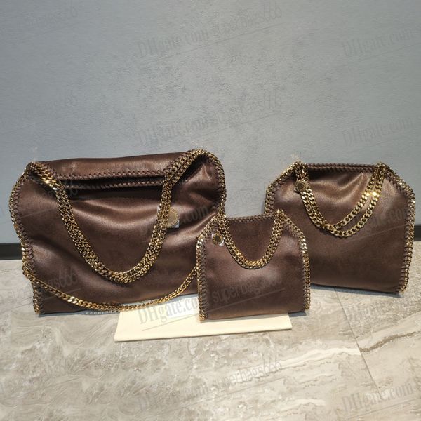 Nueva stella mccartney falabella bolso de mano grande de diseñador de lujo para mujer, bolsos de cadena de compras, billetera, bolsos de cuero, bolsos de hombro de calidad, bandolera