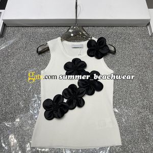 Nouveau gilet stéréo fleur en tricot Femmes Slim Fit Trick Tabarf