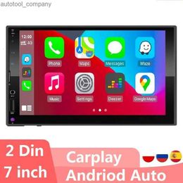 Nieuwe Stereo-ontvanger Apple Carplay 2Din Autoradio Touchscreen Navigatie Multimedia Speler Voor Toyota Nissan Hyundai 7 "Universeel