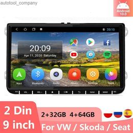 Nouveau récepteur stéréo pour VW Volkswagen Golf SkodaPassat 9 pouces GPS Navigation 2Din Android Autoradio lecteur multimédia 2din Autoradio