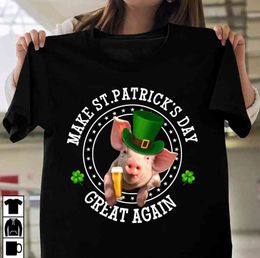 Nieuwe voorraad 2022 St. Patrick's Day Gedrukt Crew Hals T-shirt