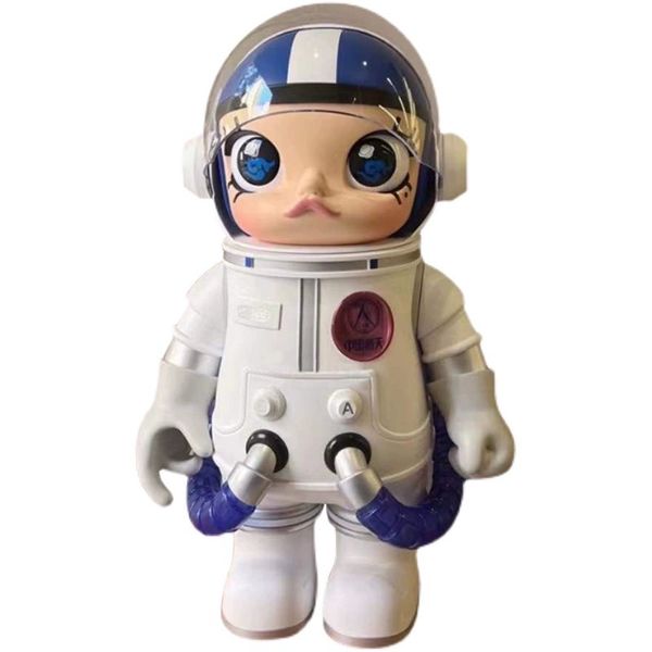 Nouveau stock tendance ornements et jouets à main POPMART Astronaute Bubble Mart 1000% SPACE Molly Moon Rock Édition Spéciale MEGA Collection 70CM