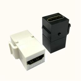 Nieuwe rechte HDMI-compatibele 1.4 Snap-in vrouw tot vrouwelijke F/F Keystone Jack Coupler-adapter voor wandplaat Wit voor HDMI-wandplaatkoppeling