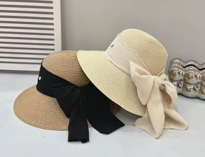 Nouveau chapeau de paille femmes été plage écran solaire chapeau UV chapeau de soleil arc grand chapeau de pêcheur à bords