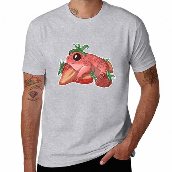 Nueva camiseta de Strawberry Frog Camiseta corta Camisetas Camiseta lisa Camisetas personalizadas Ropa de hombre X6Mz #