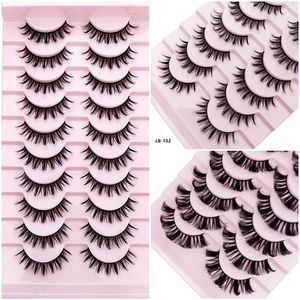 DD Curl épais longs Faux cils 10 paires Faux 3D vison cils Extension aspect naturel cils russes