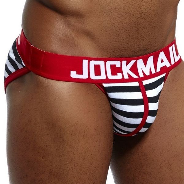 New Striped Sexy Men Underwear coton Men Briefs Respirant Slip bikini Gay Male Panties Underpants hommes tongs g cordes T200517