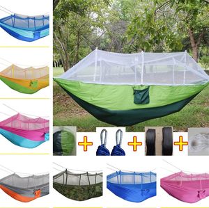 Nieuwe Style Mosquito Net Hangmat Outdoor Parachute Doek Veld Outdoor Hangmat Tuin Camping Wobble Hanging Bed T5I112