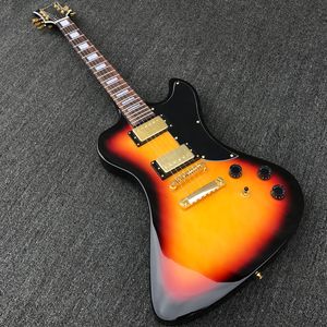 Nouveau style 2023 Tobacco Sunburst rd Guitare électrique de haute qualité en acajou et incrustation de bloc de quincaillerie en or fabriquée en Chine Factory Outlet