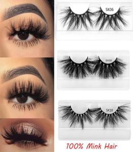 Nieuwe Stijl 3D 25MM 100 Nertsenhaar Valse Wimpers Dramtic Lange Wispies Pluizige Handgemaakte Volledige Strips Lash Extension Make-up Tools7066400