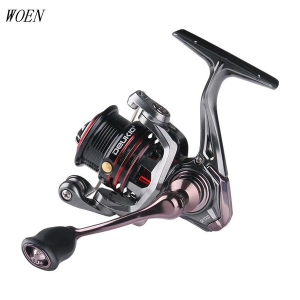 Nouveau style Anti eau de mer Micro cheval bouche moulinets de pêche SK1000 coupe peu profonde Rock Spinning Reels rapport de vitesse 5.4: 1