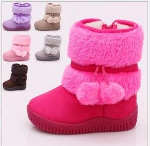 Chaussures d'hiver pour bébés enfants, nouveau Style, bottes en coton, épaisses, garde au chaud, bottes de neige pour garçons et filles, mignonnes bottes en velours