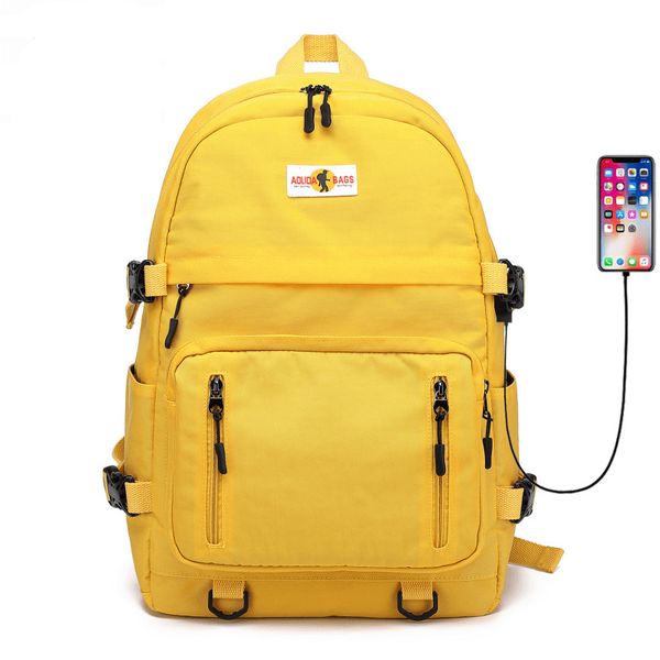 Nouveau Style sac à dos femme collège étudiant cartable impression étanche USB sac d'ordinateur pour homme en plein air voyage décontracté adolescent sac à dos