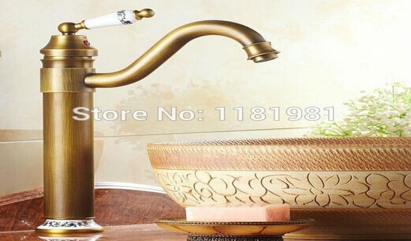 Robinet de lavabo de nouveau Style finition Antique en laiton, robinets rotatifs à 360 degrés mélangeur de bain, robinets de lavabo et torneiras froides vintage XR9031718689