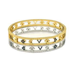 Nieuwe stijl armbanden dames bangle designer brief sieraden goud vergulde roestvrijstalen bruiloftsliefhebbers geschenk armhandels groothandel s163