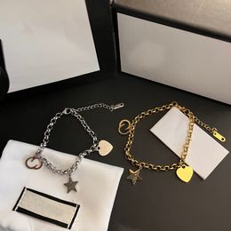 Nieuwe Stijl Armbanden Vrouwen Bangle Polsband Manchet Ketting Designer Brief Sieraden 18K Vergulde Roestvrij staal Bruiloft Liefhebbers Gift armbanden Groothandel