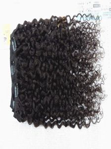 Nuevo estilo clip de trama de cabello rizado virgen brasileño en rizo sin procesar extensiones humanas de color negro natural beayty hair8865556