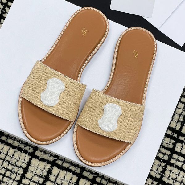 Nuevo estilo Cel Cel Sandalias Sandalias Sandalias Distinguas Slidas Menses Summer Beach Casco Casual Loafer Blanco Blanco Ine Zapatos Sexy Luxury Mule Mule Sliders Flat Sandale