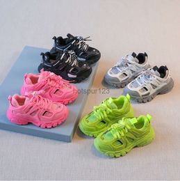 Nouveau style enfants chaussures décontractées printemps bande élastique rose baskets pour enfants garçons filles anti-dérapant Sport enfant formateurs tenis