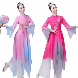Nieuwe Stijl Chinese Yangko S Elegante Dans S Moderne Square Dance Folk Klassieke Fan Dans Hanfu Prestaties S 22Bz #