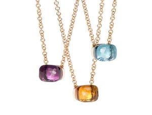 Nieuwe stijl Classic Candy Necklace 16 soort kleuren Crystal Buckle Water kettingen voor vrouwen Love Gift DJN007 J1906104548925