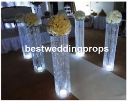 Nieuwe stijl kristal bruiloft middelpunt bruiloft loopbrug bruiloft bloemen stand feest decoratietafel DeOctation decor00030306974416