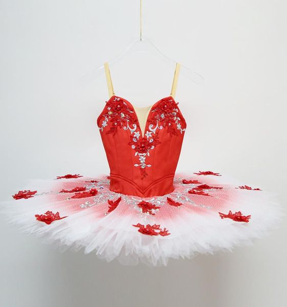 Ropa de baile de nuevo estilo para niños Black Red Factory Wear Knee Classical Fairy Dress Ballet Disfraces en Tutu Leotard White Red5524344