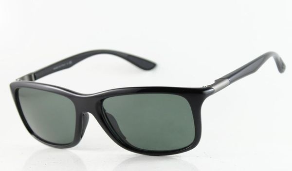 Nouveau style Designer lunettes de soleil de haute qualité hommes marque lunettes femmes luxe mode 8352 carré lunettes noires lentille verte 57mm9125829