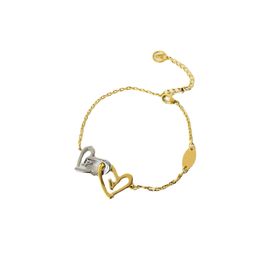 Nouveau Style Designer Bijoux Bracelets Bracelet Plaqué Or 18 Carats Plaqué Argent 925 Bracelet En Acier Inoxydable Chaîne De Manchette Femmes Bracelet Pour Cadeau D'anniversaire