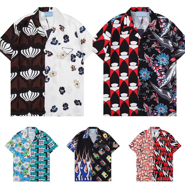 Nouveau style Designer Shirt Mens Button Up Shirts imprimer chemise de bowling Hawaii Floral Casual Shirts Hommes Slim Fit Robe à manches courtes T-shirt hawaïen Taille asiatique M-3XL