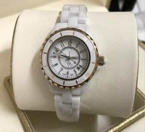 Nuevo estilo Diamond Lady White Black Ceramic Watches Wut Wristats for Women Fashion Exquisito Women Wristwatches7434952