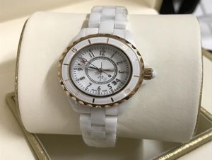 Nuevo estilo Diamond Lady White White Black Ceramic Watches Wut Wristats for Women Fashion Exquisito Women Wristwatches3709453