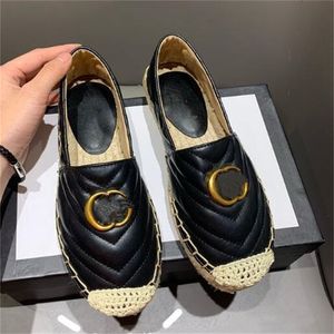 Chaussures habillées de nouveau style Espadrilles Chaussures de pêcheur Chaussures formelles de créateur pour femmes 100% cuir Plate-forme de lettre Mode Femme Chaussure de bateau plate Lady Trample Mocassins paresseux