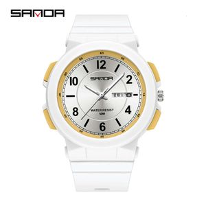 Montre électronique de nouveau style étanche, neutre, double calendrier, tendance, personnalisée, montre-bracelet pour lycéens masculins et féminins