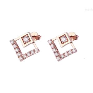 Nieuwe stijl opvallende glanzende diamanten kralen 14k roségouden oorbellen voor dames fijne sieradenopties tegen de beste prijzen