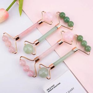 Nieuwe Stijl Gezicht Jade Roller Bal Massage Wand Natuurlijke Crystal Rose Quartz Stone Facial Lifting Health Eye Beauty Skin Massager