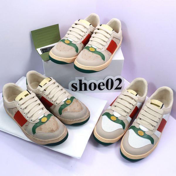 style mode baskets qualité chaussures décontractées hommes femmes chaussures sales style propre ou ancien Shell impression marche Sneaker toile 01