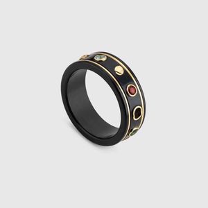 Nieuwe stijl mode-stijl zwart wit keramiek cluster ringen bague anillos voor heren en vrouwen verloving bruidspaar sieraden minnaar cadeau