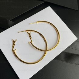 Nouveau style mode femmes grand cercle Simple évider boucles d'oreilles créoles boucles d'oreilles pour femme cadeau de haute qualité