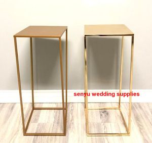 Nuovo stile piatto oro con supporto rettangolare pieghevole in oro mentale TOP Supporto a quattro aste in metallo / vaso in metallo senyu0033