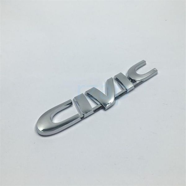 Nouveau Style pour Honda Civic argent lettres emblème Logo Badge voiture arrière coffre couvercle décoration Sticker254j