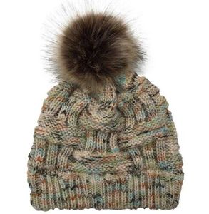Nouveau style fourrure pom poms balle chapeau mode hiver femmes tricot queue de cheval casquette laine tricot crochet bonnet casquettes ski crâne chapeaux