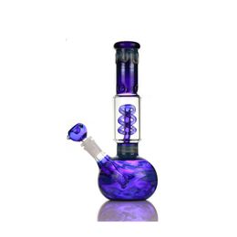 Nouveaux bangs à eau de style 11 pouces en verre bleu Bong Bowl avec capteur de glace fumant des narguilés