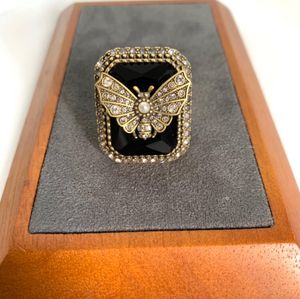 Nieuwe stijl goud/zilveren ketting met zijstenen ringen schedel skelet charme open ring voor vrouwen mannen feest bruiloftsliefhebbers verloving punk sieraden geschenken rm-r6x34