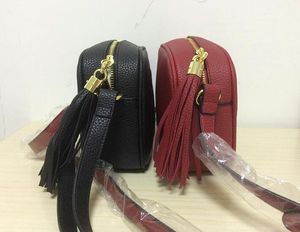 Nieuwe stijl hoogwaardige dames mode vrouwen pu tassel soho tas disco schoudertas tas handtassen met stofzak