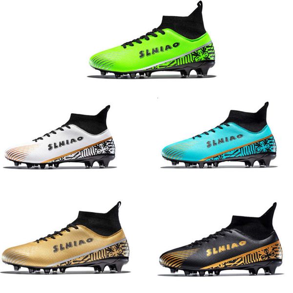 Nuevo estilo Alto Top Ag Football Boots Mujeres Tf Soccer Catess Youth Kids Professional Training Zapatos