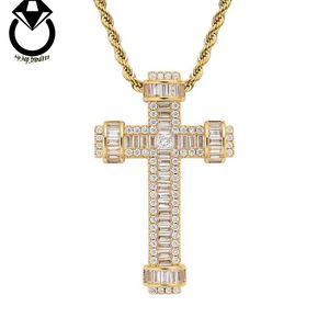 Nouveau style Hip Hop Jewelry Silver Gold Crossant Pendant Ice Out Diamond Jewelry Pendant Collier