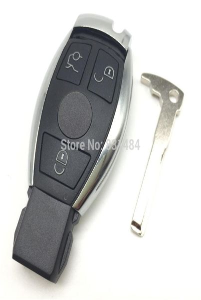 Nuevo shell de cubierta de llave de estilo para Mercedes 3 botones Smart Car Key Case con la batería y el logotipo de venta de fob de la cuchilla incluido 4925006