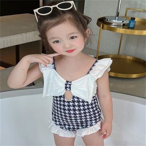 Neue Art-Kind-Mädchen-einteilige Badebekleidungs-Kind-Baby-niedlicher Bikini-ärmelloser Badeanzug Bowknot Chidren Beachwear-Overall-Schwimmen-Kleidung