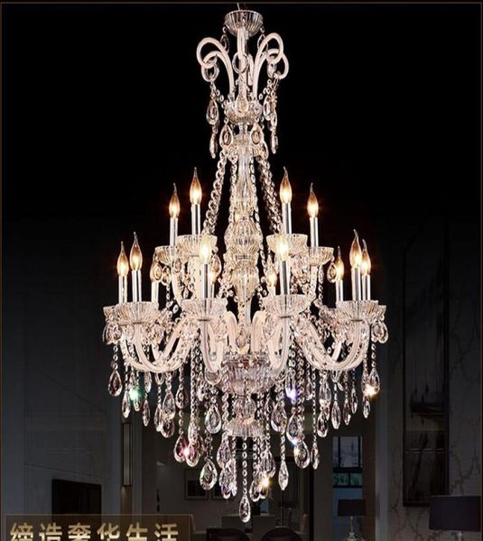 Nouveau Style LED lustre en cristal luminaire de luxe grands Lustres en cristal de cristal salon lustre 4806597